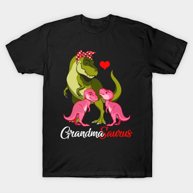 Grandmasaurus T-Shirt T-rex Grandma Saurus Dinosaur T-Shirt by johnbbmerch